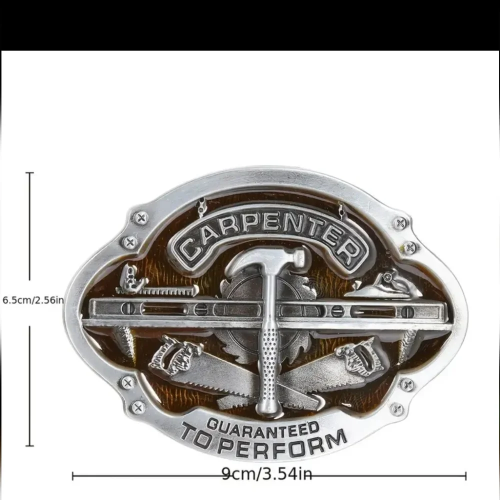 New carpenter Hammer Level Saw Tools belt buckle